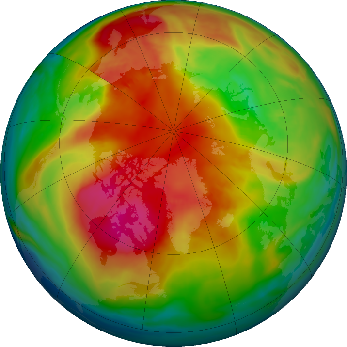 Arctic ozone map for 21 February 2023